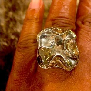 Silpada Sterling Silver Ruffle Flower Ring,